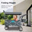 Chariot pliable à pousser et tirer avec auvent amovible