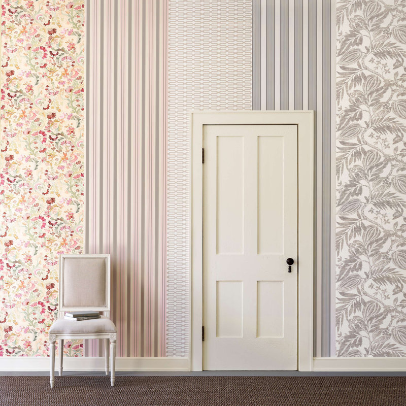 Georgina Stripe Wallpaper, Pink
