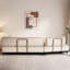 Canapé modulaire 95,3 po, canapé modulaire rembourré avec housses lavables et mousse haute densité 95,5 po
