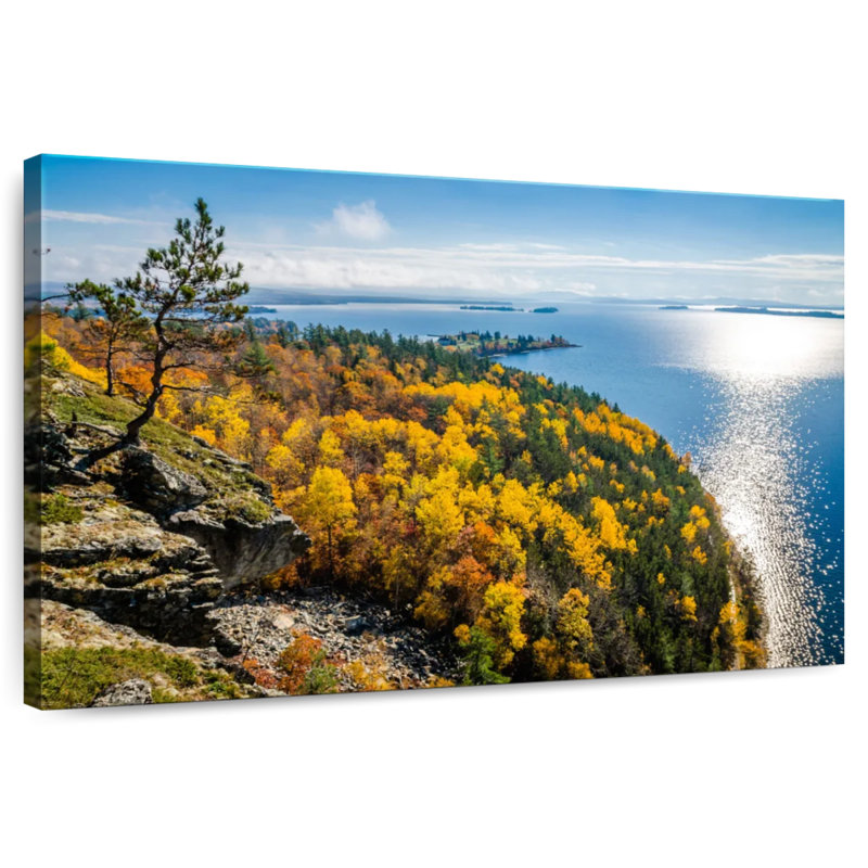 La côte d'automne du mont Kineo, H 8 po x l 12 po