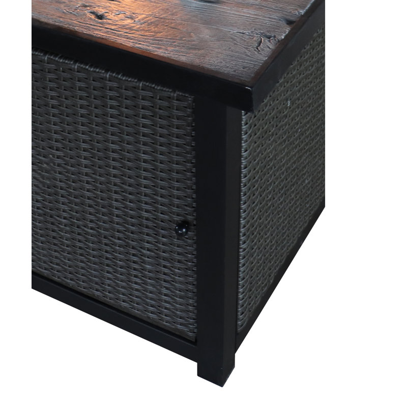 Square Concrete Propane Smokeless Fire Pit Table