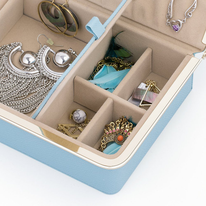 Boîte à bijoux pour bijoux, Bleu