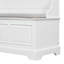 Banc à chaussures, banc de rangement pour chaussures rétro avec dispositifs de fermeture en douceur, coffre de rangement avec rangement caché et coussin pour l'entrée, le couloir, le salon (blanc)-1087776900