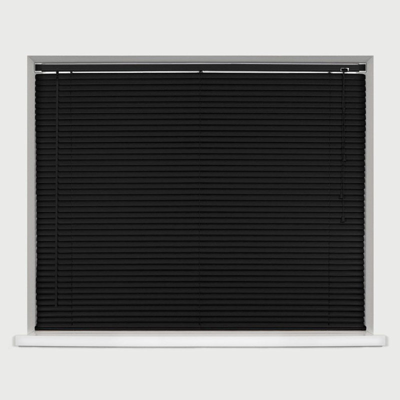 PVC Room Darkening Venetian Blind, 213 cm L x 135 cm W, Black