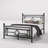 Ajayceon Metal Platform Bed Frame With Vintage-Style Headboard And Footboard-359913784-353470738