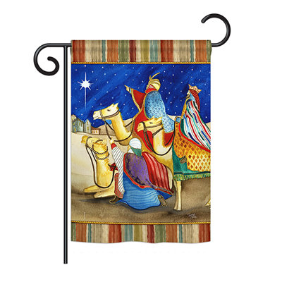 Double Sided 18.5'' H x 13'' W Christmas Garden Flag