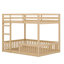 Wood Bunk Bed With Ladder And Guardrails-113793101