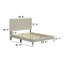 Lit plateforme tapissier moderne, 10 lattes + 4 pieds de support centraux, grand lit, aucun sommier requis, assemblage facile