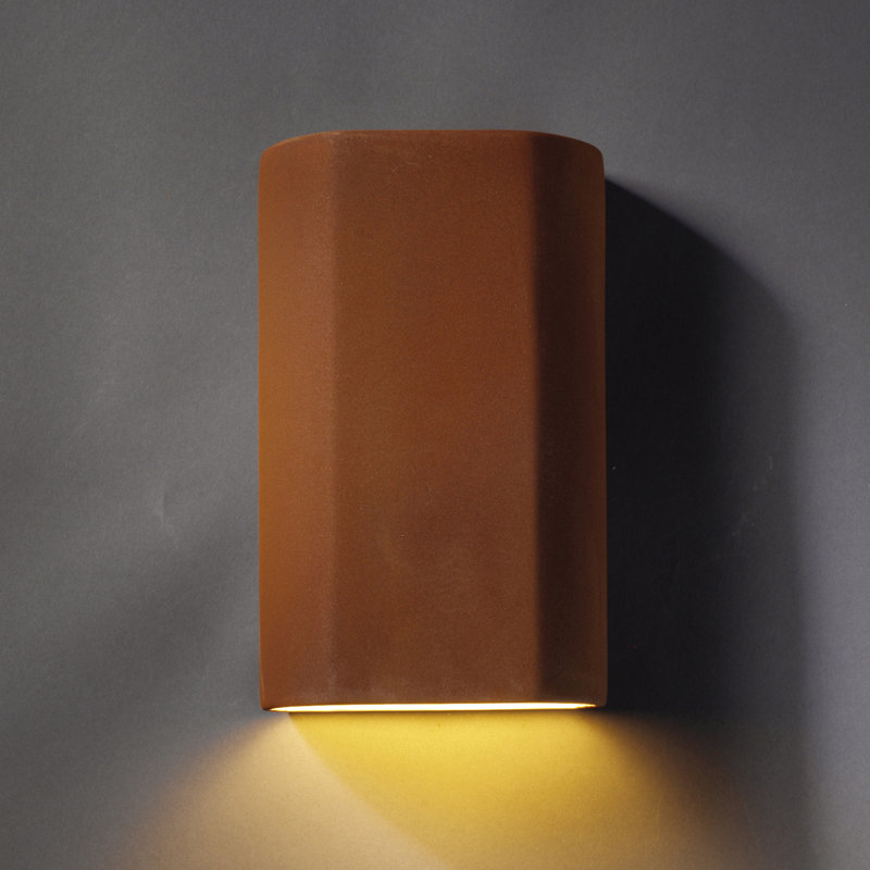Krimhilde Ceramic Wall Light, Real Rust, Incandescent