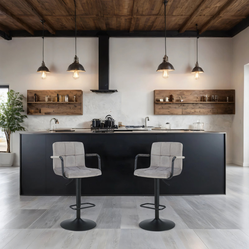 Tabouret de bar Amjed, Gris