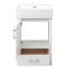 Lavabo en céramique peu encombrant de style moderne pour les petites salles de bain