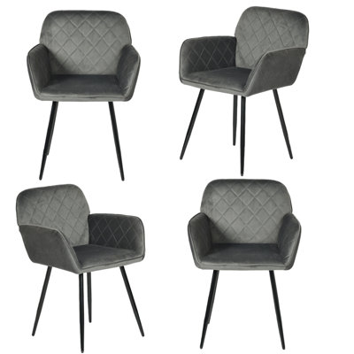 47cm H Velvet Upholstered Dining Chair