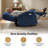 Large-Wide Power Recliner Lift Chair with Massage and Dual Heating, Infinite Position, Fabric-252409110