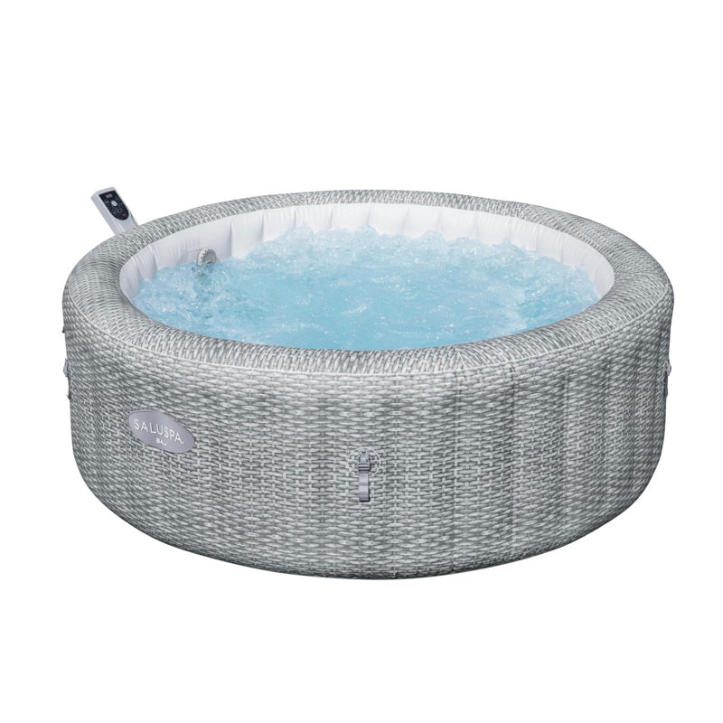 Bestway SaluSpa Bali Smart AirJet Inflatable Hot Tub w/ EnergySense Cover, Gray