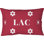 Coussin en sergé de coton LA Colors blanc rouge bleu 20 pouces x 14 pouces