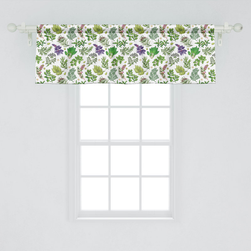 Ensemble de 2 cantonnières Ambesonne Botanical Olive, L 54 po x L 12 po
