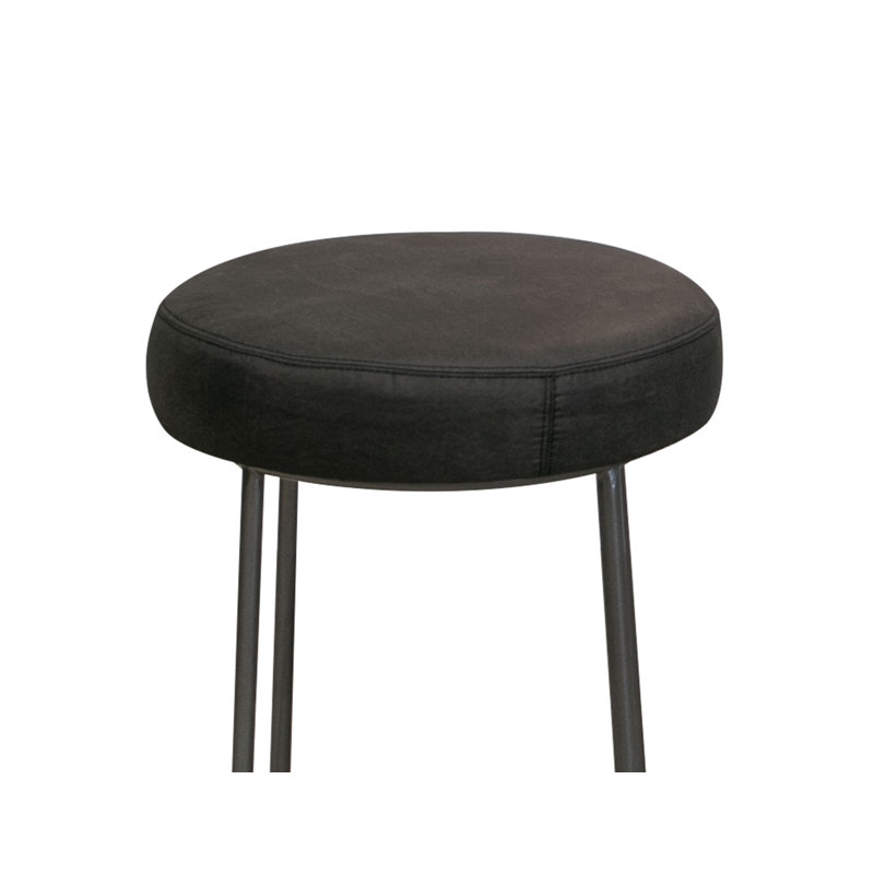 Tabouret Frida, Tabouret de bar (siège d'une hauteur de 30 po), Polyester noir