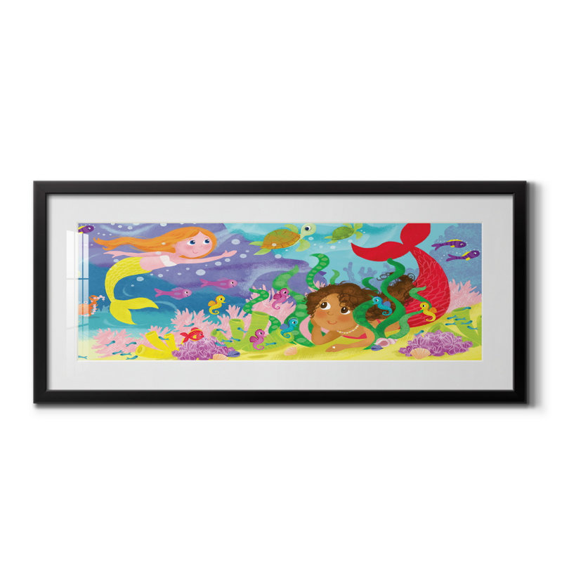 «Mermaid Play III», reproduction de cadre photo sur papier, Noir