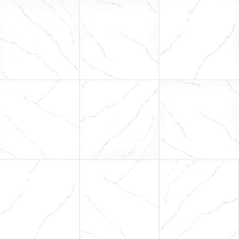 Pavé aspect pierre en porcelaine mat 24 po x 24 po x 0,79 po Belvia (4 pieds carrés / unité, 2 pièces), Lune
