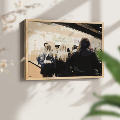 Late Night Queue -Framed Print - Restickable