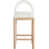 Cream Fabric Seat/Natural Frame