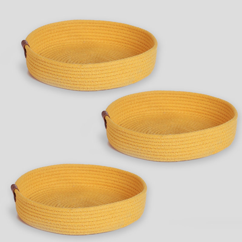 Raneem Cotton Tray, Yellow