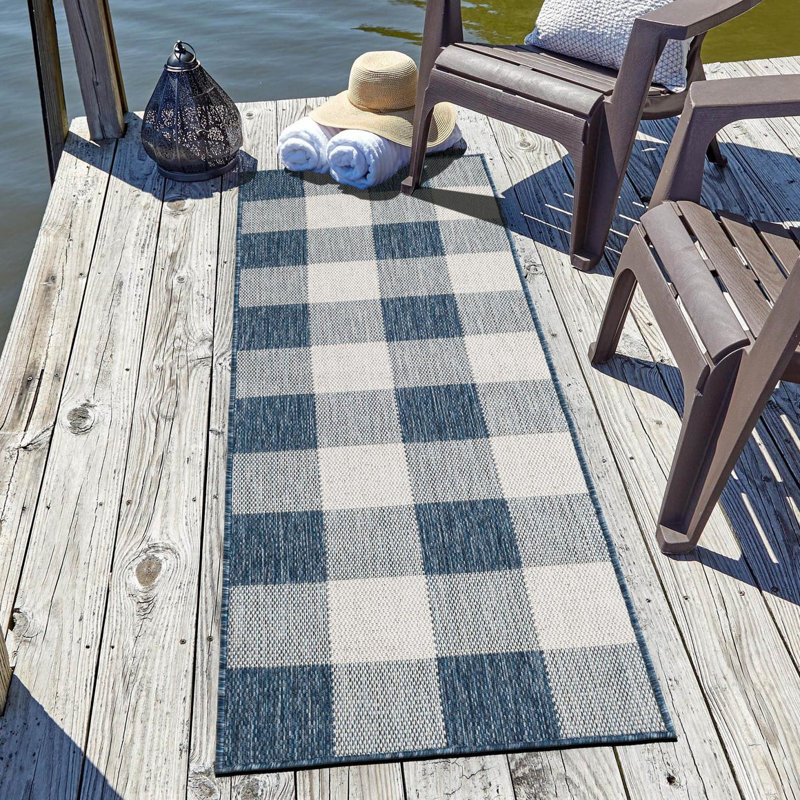 Tapis intérieur / extérieur Talih, Tapis de couloir 2 pi 7 po x 12 pi