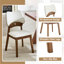 Chaises de salle à manger rembourrées modernes avec structure en bois incurvée-605448563