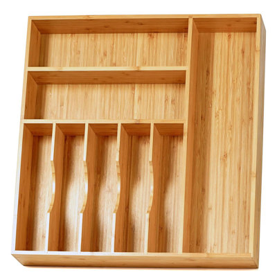 Bamboo Square Flatware Organizers