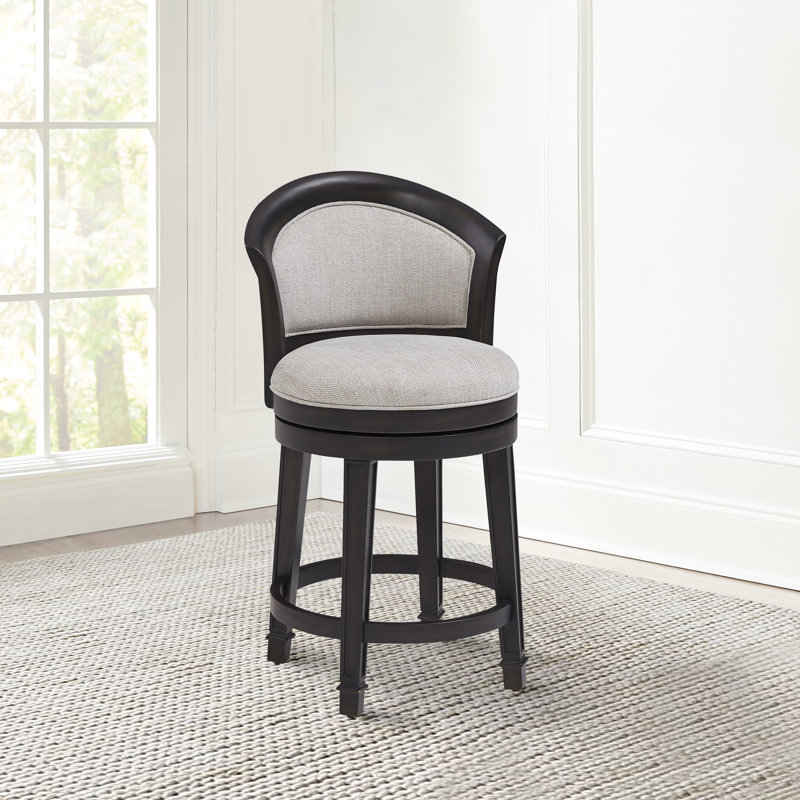 Tabouret tournant de bar & comptoir Menifee, Tabouret de comptoir (assise de 26 po de hauteur), Gris délavé