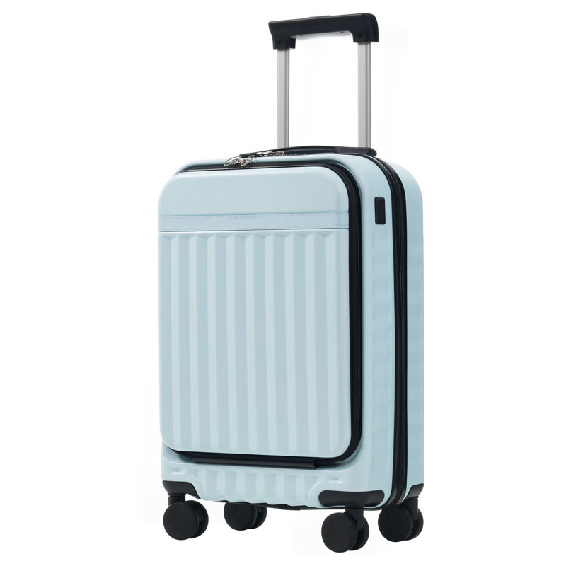 Ensemble de 3 valises à ouverture frontale, valise de transport rigide avec port USB, bagage extensible avec poignée à roulettes, verrou TSA
