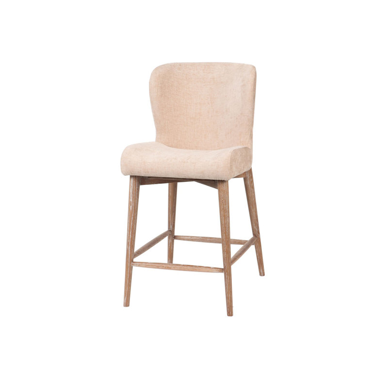 Hardee Upholstered Counter Stool, Champagne Chenille