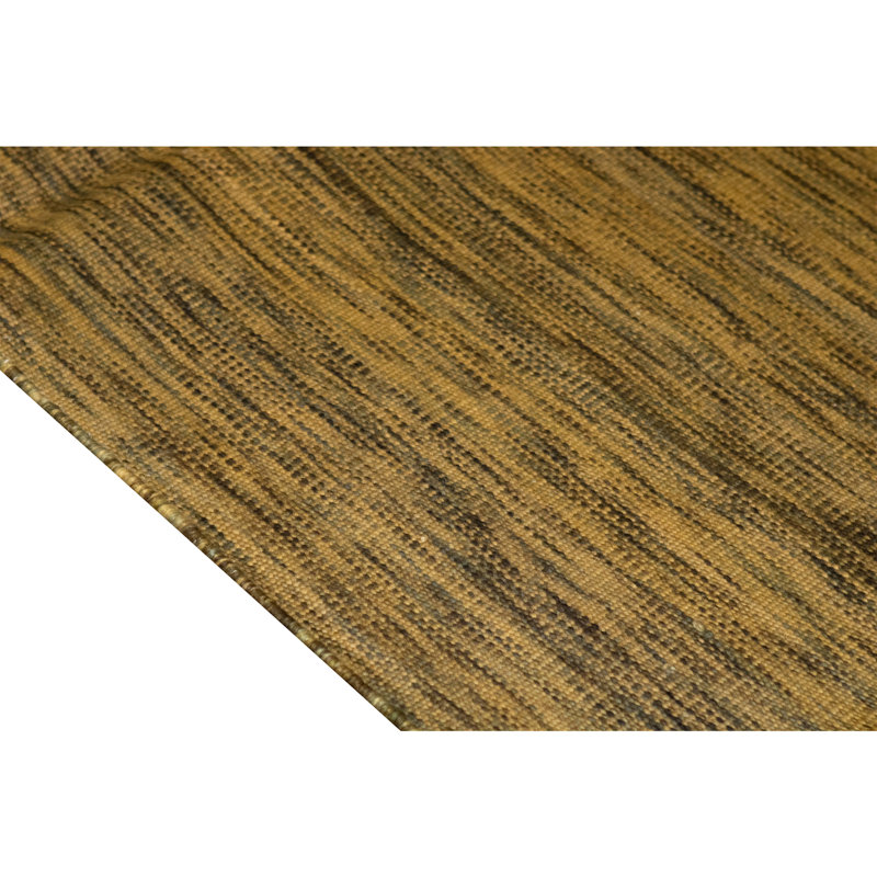 Flatweave Cotton Area Rug in Rust