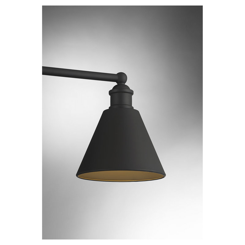 Rolandat 27" W 3-Light Dimmable Vanity Light, Matte Black