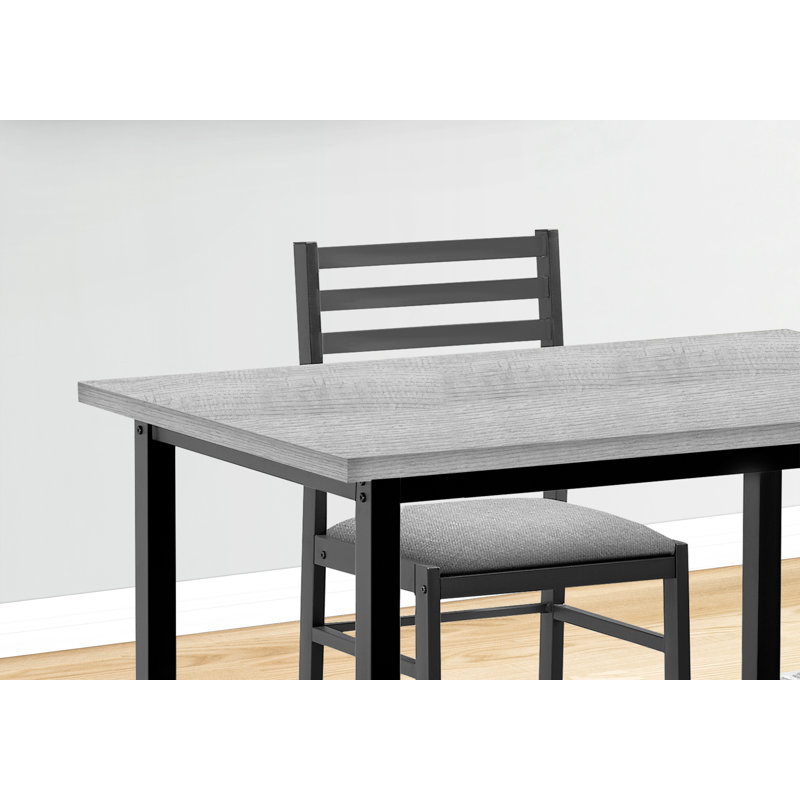 Ensemble de salle à manger, 5 pièces, rectangulaire, 40 po, cuisine, petit, métal