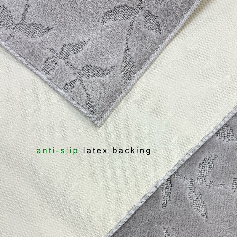 Tapis blanc antibactérien à poils doux et antidérapant, Rectangle 2 pi 2 po x 4 pi