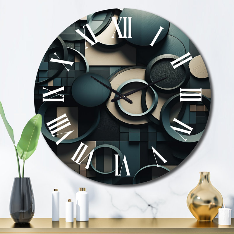 Horloge murale sarcelle, Grand