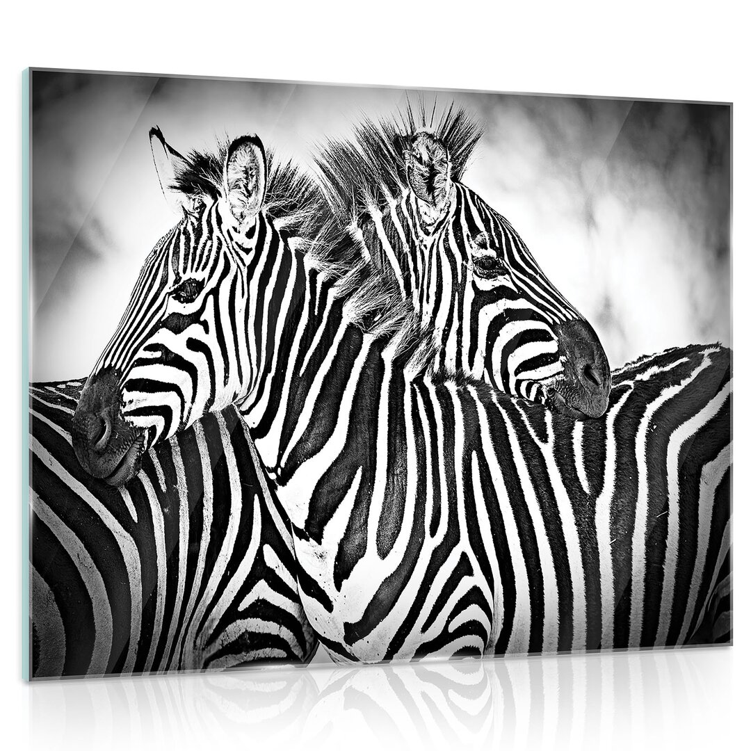 Glasbild Zebra