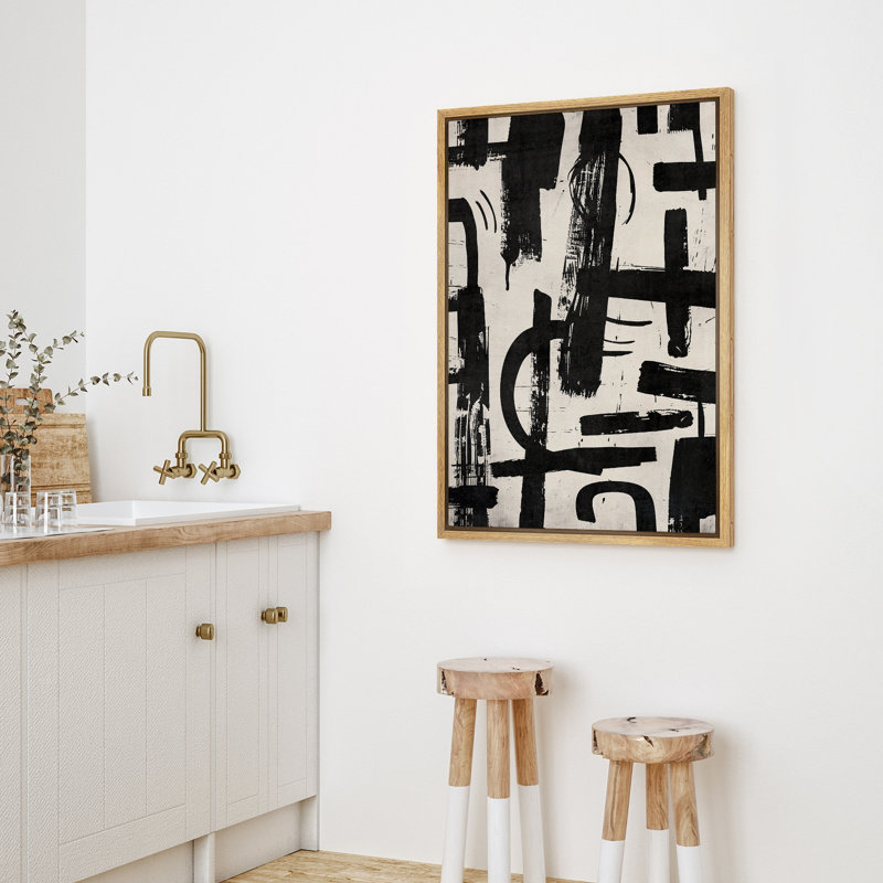 Reproduction d'art sur toile encadrée noir et blanc, Naturel, H 36 po x l 24 po
