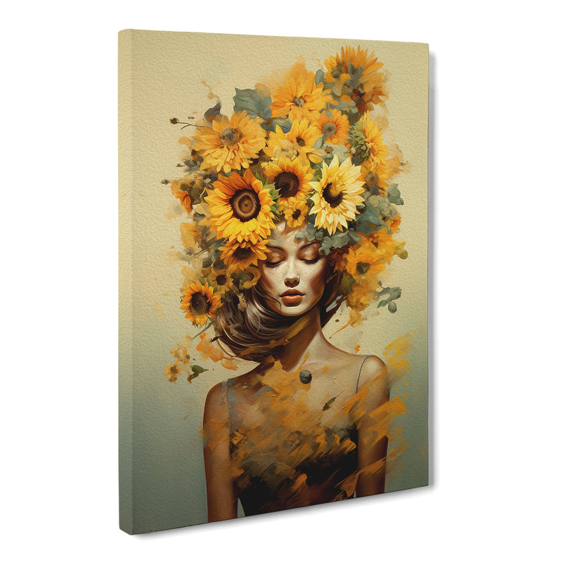 Sunflower Surrealism - No Frame Print, 60cm H x 40cm W x 3cm D