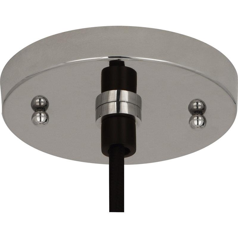 Dal 1 - Light Pendant, Polished Nickel/Black, Polished Nickel
