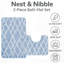 Nest & Nibble Bath Mats 2 Piece Set Non Slip Bath Mat & Toilet Rug – Soft Microfiber, Quick Dry, Machine Washable-1324633213