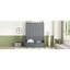 Grand lit escamotable mural avec coussin, gris