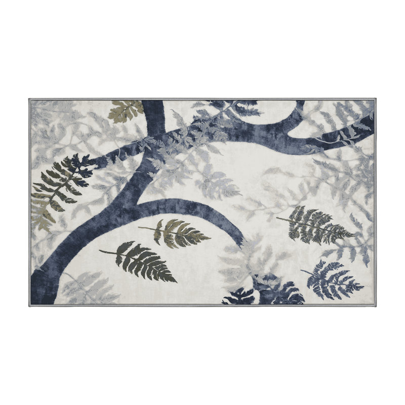 Tapis gris lavable à la machine, Rectangle 7 pi x 10 pi