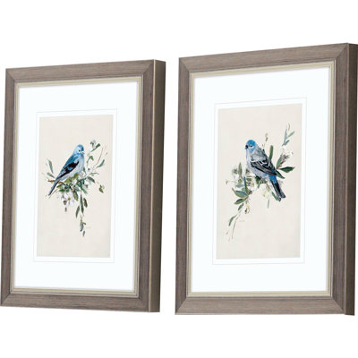 Bluebird Happy S / 2, impression encadrée sur papier, 2 pièces