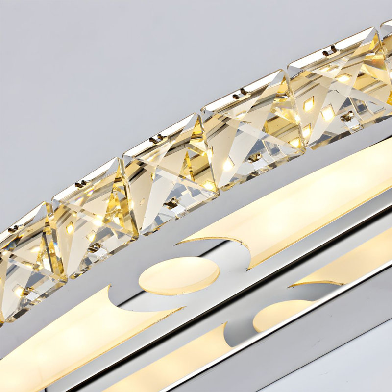 Modern Led Flush Mounted Wall Sconces Crystal Vanity Light