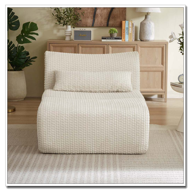 Modern Accent Chair, Cream