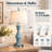 29" Distressed Blue Farmhouse Table Lamps Set with 3-Way Touch Dimming, USB-A & Type-C, LED Bulbs Included
