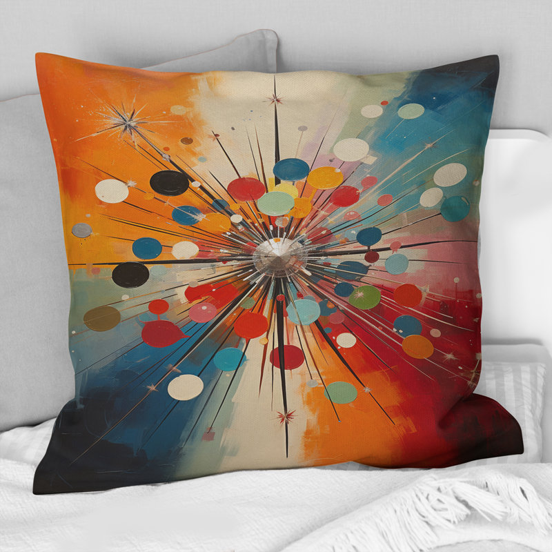Coussin coloré Colorful Mid Century Optique Serenade IV - Abstract Midcentury