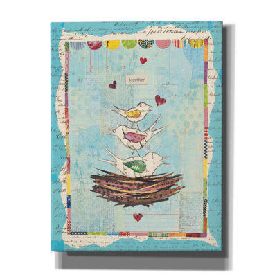 «Family of Love Birds» par Courtney Prahl, art mural sur toile